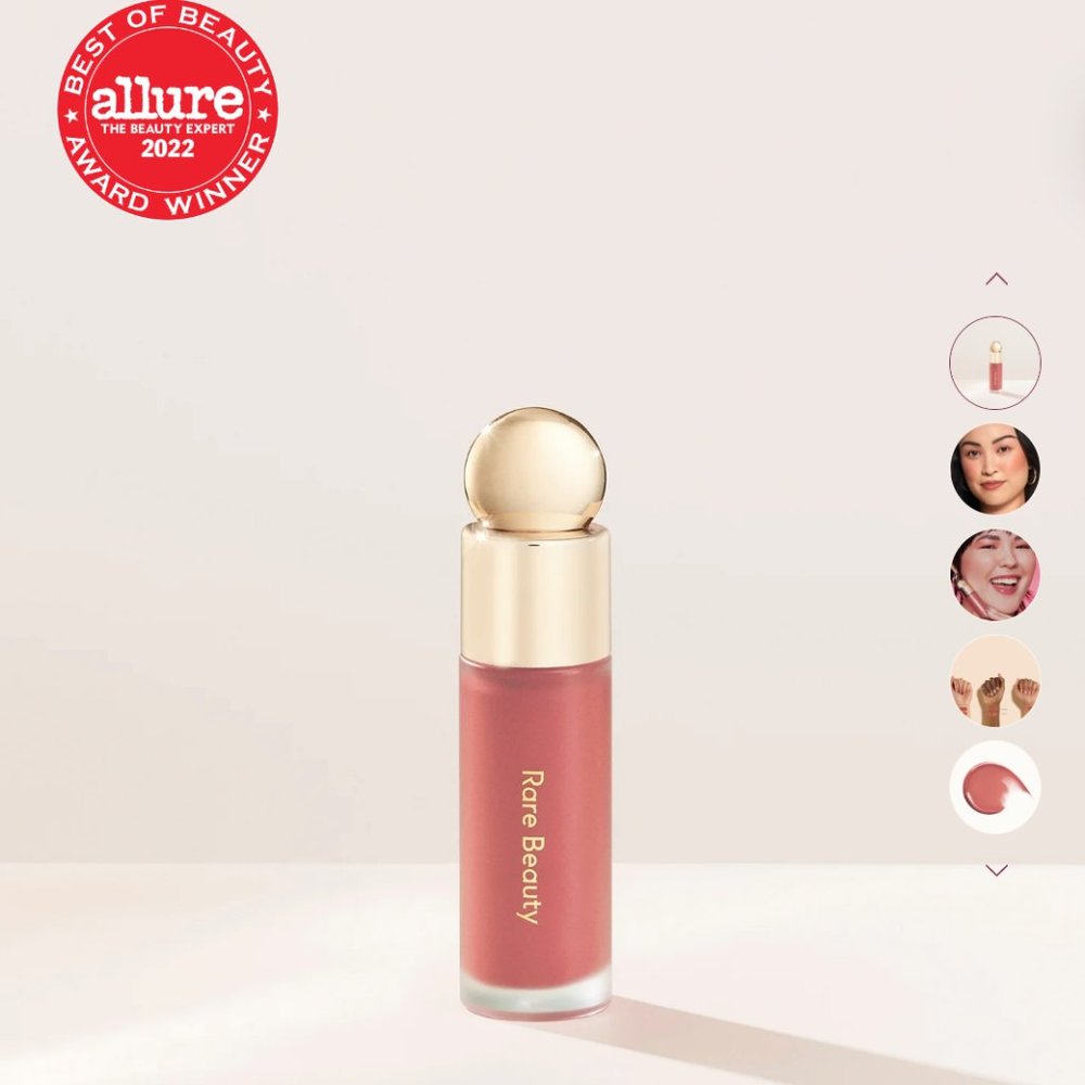 NEW Rare Beauty Soft Pinch Liquid Blush in Worth - True Rose (Dewy)
